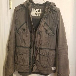 Aritzia TNA Dark Army Green Platoon Parka Jacket XS
